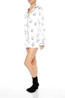 Teddy Bear Pajama Shirt Dress