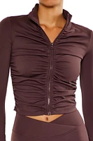 Active Ruched Zip-Up Jacket