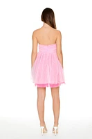 Butterfly Strapless Mini Dress