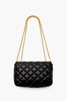 Quilted Faux Leather Crossbody Bag