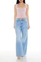 Ruched Cropped Tank Top