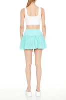 Gauze High-Rise Mini Skirt