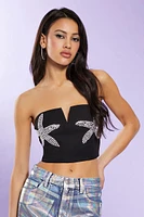 Faux Gem Starfish Tube Top