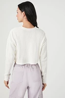 Boxy Ribbed Knit Crop Top