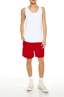 Vented Twill Drawstring Shorts