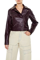 Faux Leather Moto Jacket