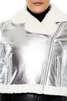 Plus Metallic Moto Jacket