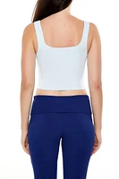 Cotton-Blend Cropped Tank Top