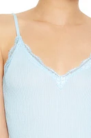 Seamless Lace-Trim Cami Bodysuit