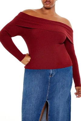 Plus Off-the-Shoulder Sweater