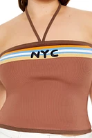 Plus NYC Halter Crop Top