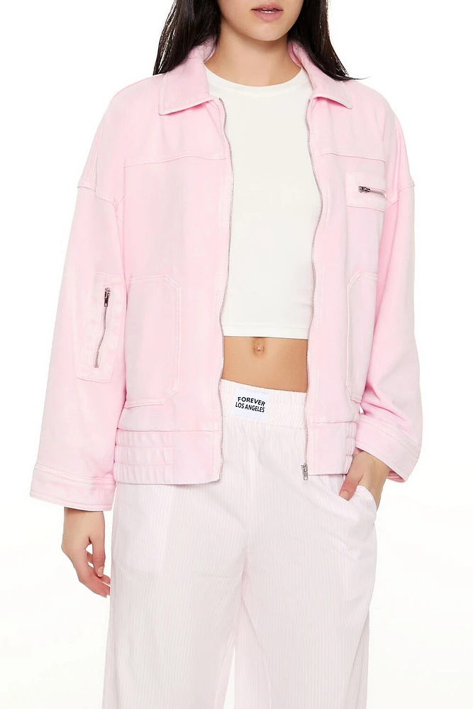 Zip-Pocket Bomber Jacket