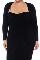 Plus Shrug & Sweater Dress Set