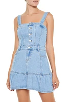 Denim Fit & Flare Mini Dress