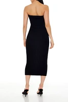 Foldover Tube Midi Sweater Dress