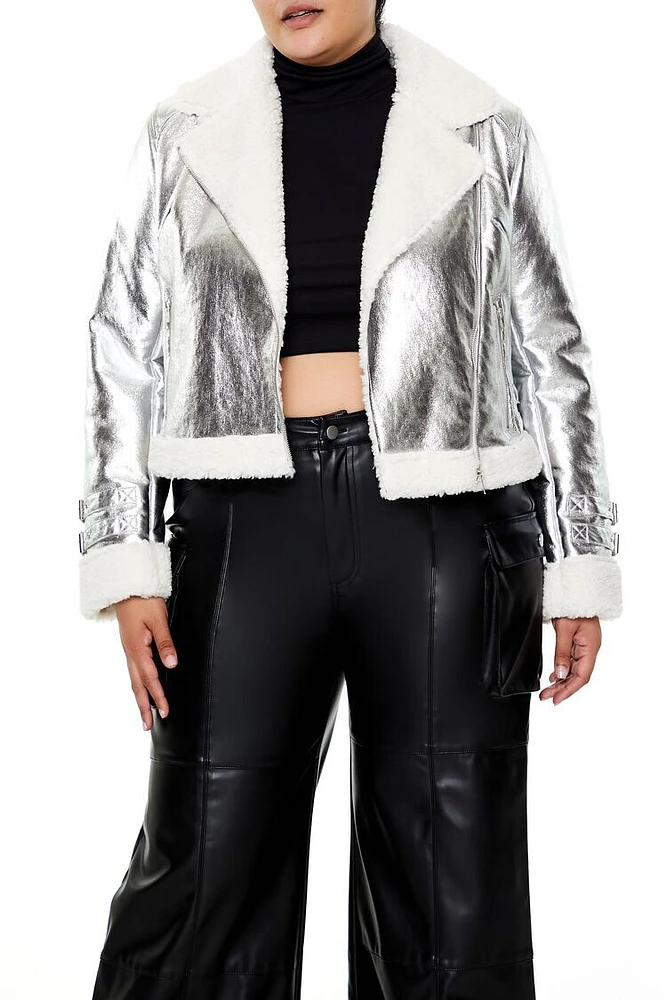 Plus Metallic Moto Jacket