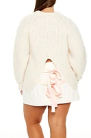 Plus Tie-Back Bow Sweater