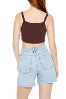 Rib-Knit Cropped Cami