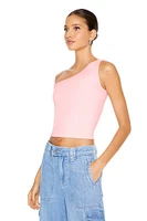 Seamless One-Shoulder Crop Top
