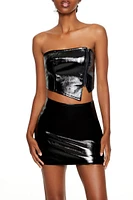 Faux Leather Tube Top