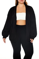 Plus Open-Front Cardigan Sweater