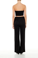 Notched Tube Top & Pants Set