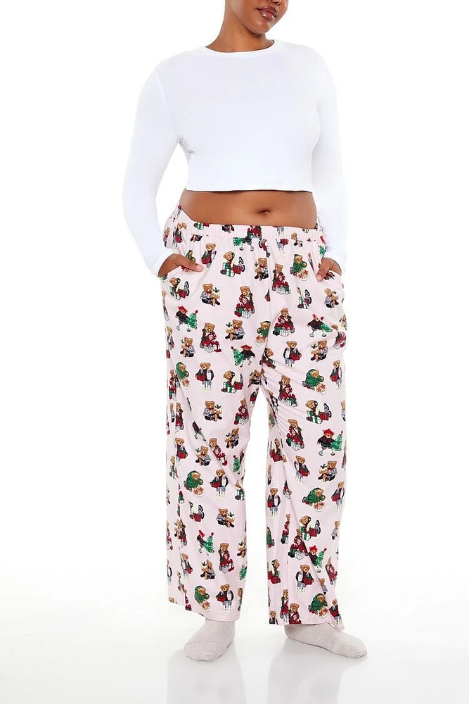 Plus Teddy Bear Pajama Pants