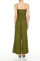 Wide-Leg Tie-Front Jumpsuit