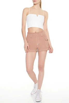 High-Rise Cargo Trouser Shorts