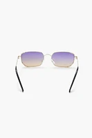 Gradient Oval Frame Sunglasses