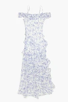 Floral Off-the-Shoulder Maxi Dress