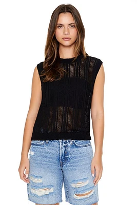 Sweater-Knit Sleeveless Top