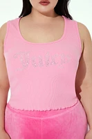 Plus Juicy Couture Rhinestone Tank Top