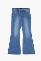 Girls Frayed Flare-Leg Jeans (Kids)