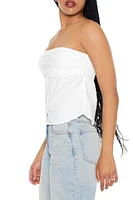 Poplin Strapless Top