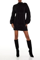 Cable Knit Sweater Mini Dress