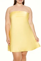 Plus Satin Slip Mini Dress