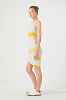 Tie-Dye Striped Mini Dress