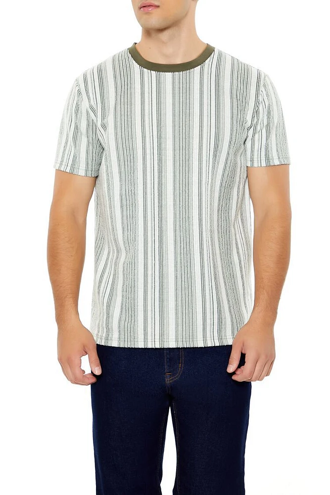 Vertical Striped Textured Tee