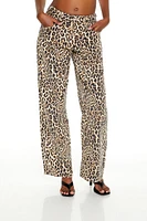 Leopard Print Baggy Jeans