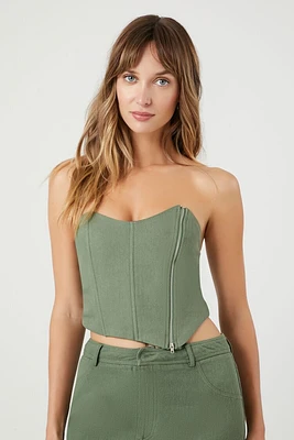 Cropped Bustier Tube Top