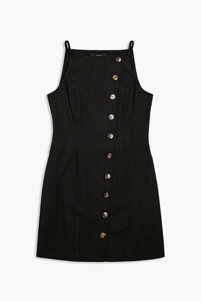 Button-Front Cami Mini Dress