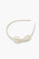 Faux Pearl Bow Headband