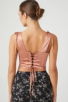 Satin Corset Crop Top