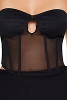 Mesh Sweetheart Tube Top