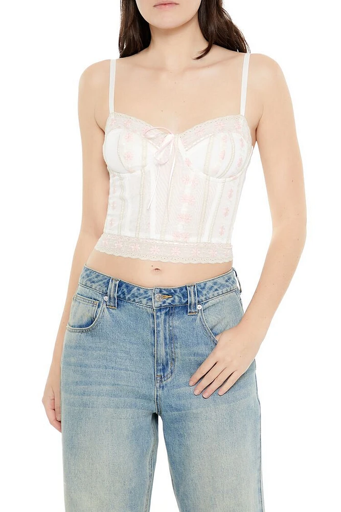 Floral Bustier Cropped Cami