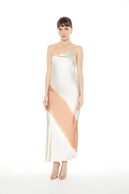 Dip-Dye Satin Maxi Dress