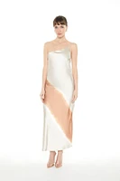 Dip-Dye Satin Maxi Dress