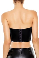 Faux Leather Lingerie Tube Top