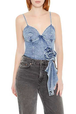 Rosette Denim Bodysuit